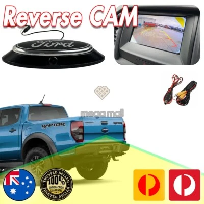 Blacked out Rear Tailgate Reverse Camera Housing Bezel & Emblem For Ford Ranger - Image 1 of 4