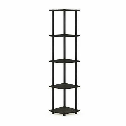 Furinno Turn-N-Tube 5-Tier Corner Shelf - Espresso/Black