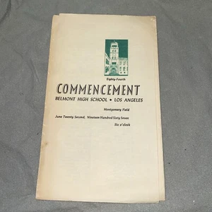 Belmont High School Los Angeles 1967 Commencement Program California - Picture 1 of 8