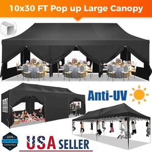 Pop up Canopy 10'x30' Outdoor Garden Gazebo Waterproof UPF50+ Heavy Duty Tent - Picture 1 of 388