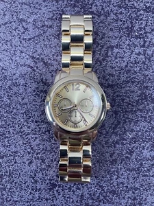 Merona Womens Rose Gold Tone Bracelet Band Analog Boyfriend Watch - Picture 1 of 10