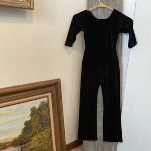 Full Bodysuit/Jumpsuit/catsuit/Unitard velvet Long Sleeve child size 6/7 - Picture 1 of 3