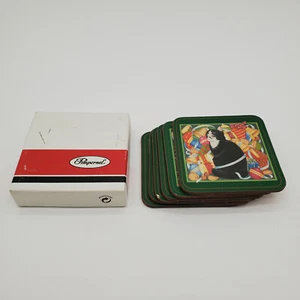 6 Pack of Pimpernel Christmas Cat Coasters - Picture 1 of 11
