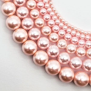 High Quality Glass Pearl Round Spacer Loose Beads 3mm 4mm 6mm 8mm 10mm 12mm 15" - Picture 1 of 291