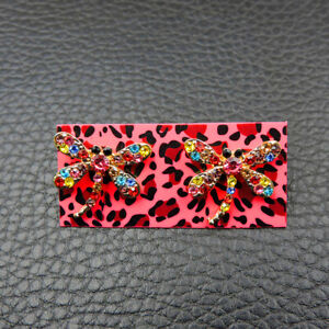 New Free Shipping Alloy Rhinestone Colorful Dragonfly Stud Earrings