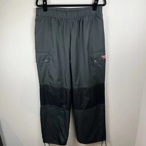 Reebok Damen Classic Trail Trainingshose schwarz Cargotaschen zum Überziehen neu Größe Large - Bild 1 von 11