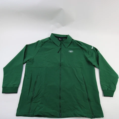 New York Jets Nike NFL On Field Apparel Jacket Men's Green Used Cover