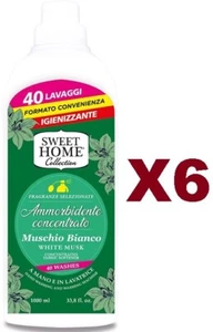 6PCS SWEET HOME COLLECTION WHITE MOSS CONCENTRATE SOFTENER 1000ML - Picture 1 of 2