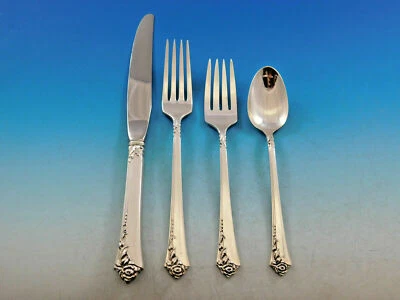 Damask Rose by Oneida Sterling Silver Regular Size Place Setting(s) 4pc - Image 1 of 4