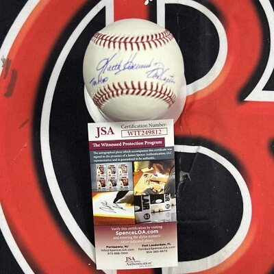 Keith Hernandez New York Mets Signed OMLB Baseball Autographed Inscription JSA - Image 1 of 4