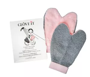 Glōve-It by Cloth in a Box Heart Shaped Exfoliating Shower Gloves, 1 Pair, Pink - Picture 1 of 19