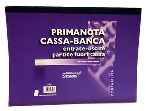BLOCCO PRIMA NOTA CASSA-BANCA 2COPIE ENTRATE-USCITE partite fuori cassa RICALC - Imagen 1 de 2