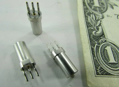 10 Radiall Press-Fit RF Connectors Male PCB Receptacles DIN 41626, R120.416.507 - Image 1 of 4