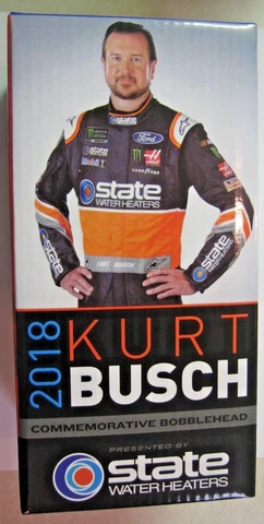 1 TEXAS MOTOR SPEEDWAY NASCAR 2018 KURT BUSCH BOBBLEHEAD NEW IN BOX Cover