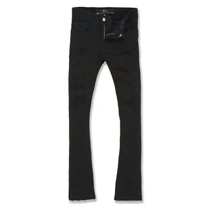 Jordan Craig Stacked Denim Big Kids' Pants Black JTF690RB - Picture 1 of 3