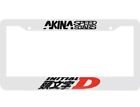 WHITE new AKINA SPEED STARS KANJI FUKIWARA TOFU INITIAL D License Plate Frame