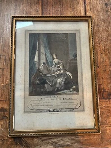 Gravure ancienne “La Toilette” – Encadrement élégant- 34cmX47cm - Photo 1/4