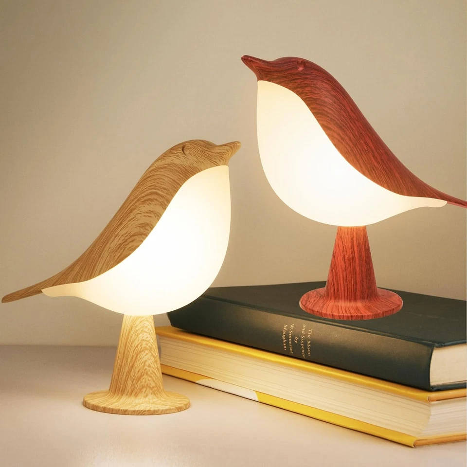 2 Cute Bird Lamps Combo,Small Bedside Lamps with 3 Color Temperature and Adjusta - Image 1 of 4