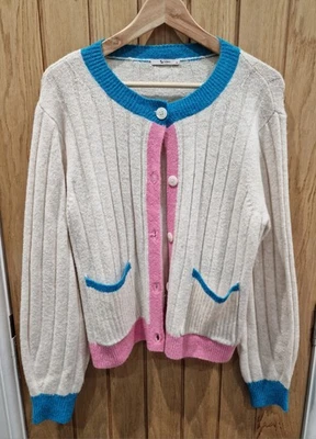 Womens TU Cardigan In mainly White UK Size 14 - Image 1 of 4