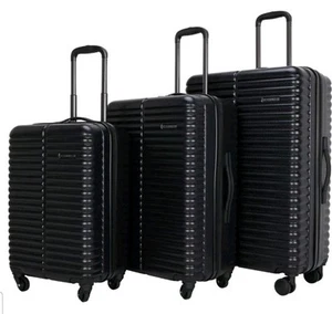 Skyline 3pc Hardside Spinner Luggage Set – Black – 20", 24", 28" - Picture 1 of 2