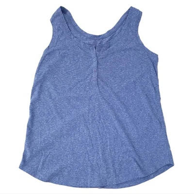 Camiseta sin mangas Columbia grande para mujer mezcla de algodón azul camisa para exteriores Foto 1 de 4