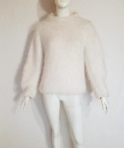 Fendi sehr dicker extrem Kuscheliger und  weicher langhaar Angora Pullover Weiß - Bild 1 von 12
