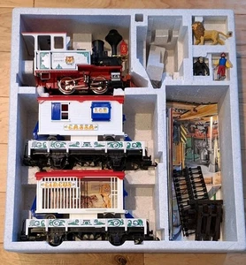 LGB Circus Train G Scale, Only  Steam Locomotive & 2 Flat Cars & Wagons Tested - Picture 1 of 19