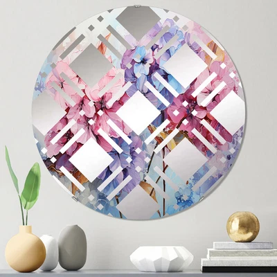 Designart "Collage Moderno Hortensia Rosa Y Púrpura" Flores Foto 1 de 4