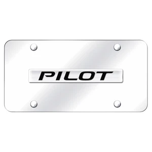 Matrícula cromada con licencia con nombre cromado para Honda Pilot - AUGD2021 - Imagen 1 de 2