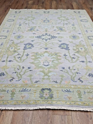 Turkish Bohemian Rug,Turkish Oushak Rug,Turkish Contemporary Oushak Rug,6x9Ft - Image 1 of 4