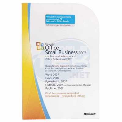 LICENZA ORIGINALE MICROSOFT OFFICE SMALL BUSINESS 2007 MLK ITA COA OEM 9QA-01516 - Imagen 1 de 3