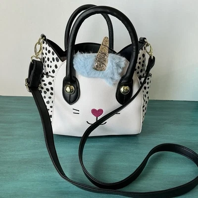 Betsey Johnson Caticorn Handbag Crossbody Purse Embroidered Details Fun Kitsch - Image 1 of 4