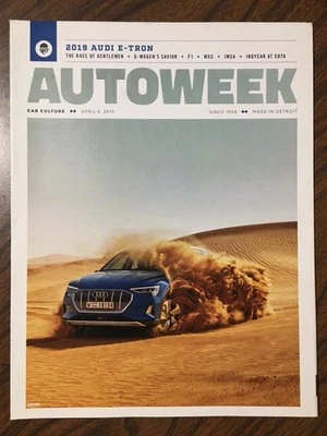 Autoweek Magazine 2019 Audi E- Tron    Apr 8, 2019 - Image 1 of 4
