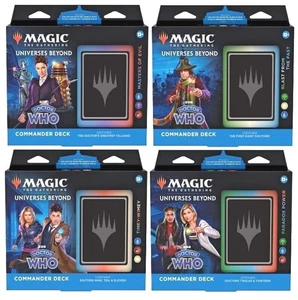 COMMANDER DECK ~ DOCTOR WHO Set of 4 Mtg sealed box Dr Masters Evil Timey Whimy - Picture 1 of 2