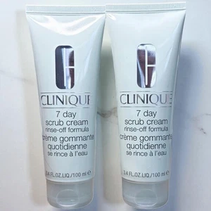 2x Clinique 7 Tage Peeling Creme Abspülformel 3,4 oz/100 ml VOLLE GRÖSSE - Bild 1 von 3