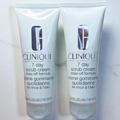 2x Clinique 7 Day Scrub Cream Rinse-Off Formula 3.4 oz / 100 ml FULL SIZE - Image 1 of 3