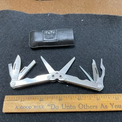 SOG Crosscut Specialty Knives & Tools Multi Tool Leather Sheath Made in USA - Image 1 of 4