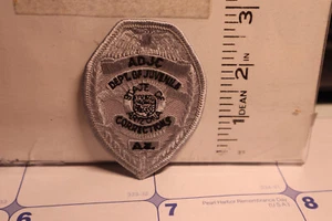 police patch   DEPT OF JUVENILE CORRECTIONS ARIZONA  BALL CAP SIZE SILVER - Picture 1 of 1