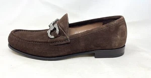 Salvatore Ferragamo Bond 0696009 mocassini uomo scamosciati marroni US 5,5 EE con scatola - Foto 1 di 14