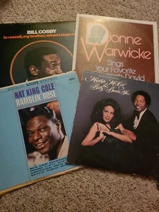 4 Record Lot!! Dionne Warwicke, Bill COSBY, Nat King Cole LP Vinyl 1973 Billy D - Picture 1 of 5