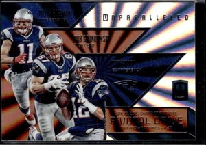 2016 Panini Unparalleled - Pivotal Drive Tom Brady, Rob Gronkowski, Edelman SSP - Bild 1 von 2