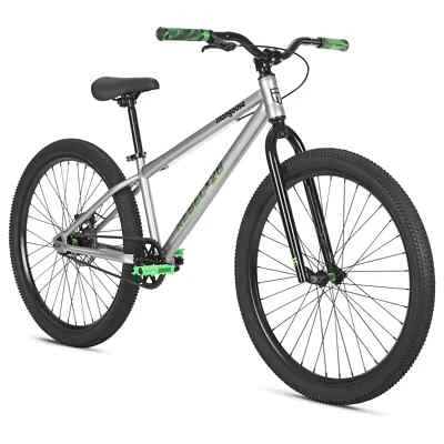 26" Mongoose Rebel X26 BMX Pump Track Bike, Sturdy Frame, Nickel Grey - Image 1 of 4