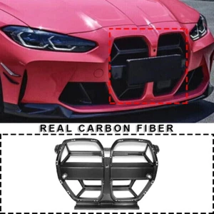 Real Carbon Fiber CSL Nose Front Grille For BMW M3 G80 M4 G82 G83 21-24 E - Picture 1 of 21