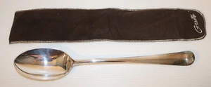 Vintage G 48 Silver Plate Large 13" Serving Spoon with Cloth Tarnish Bag Sleeve - Picture 1 of 9