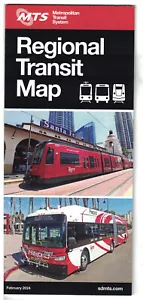 Mapa de tránsito regional del sistema de tránsito metropolitano de San Diego febrero 2024 - Imagen 1 de 3