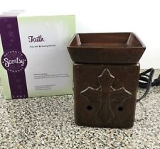 Scentsy Faith Cross Brown Full Size Scent Wax Warmer Retired 