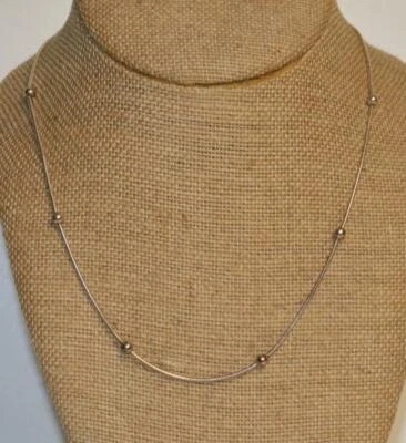 Vintage Stempel LV 925 Sterlingsilber Hergestellt IN Italien 17 " Kette Mit - Bild 1 von 2