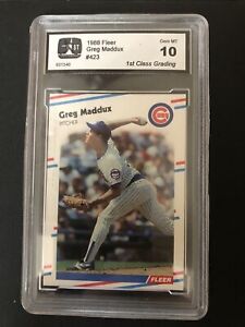 1988 Fleer Greg Maddox 423 Chicago Cubs Gem Mint 10