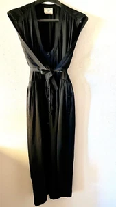 SALE Vintage Courreges Paris Black Silk Sleeveless Cutout Dress - Picture 1 of 10