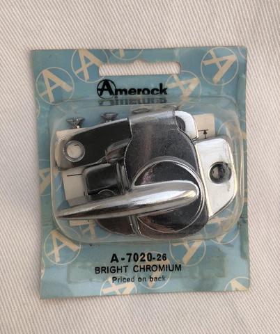 Vintage Amerock 1950s Sash Lock A-7020-26 Polished Bright Cadmium EK Cover